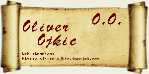 Oliver Ojkić vizit kartica